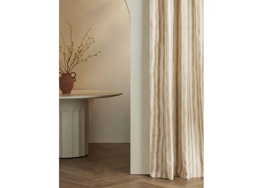 Painterly Stripe Linen Curtain Panel by Sarah Sherman Samuel