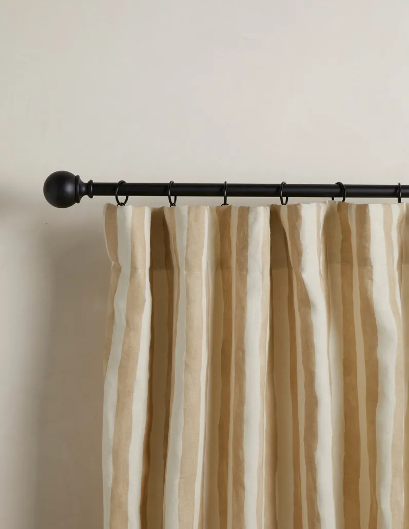 Painterly Stripe Linen Curtain Panel by Sarah Sherman Samuel