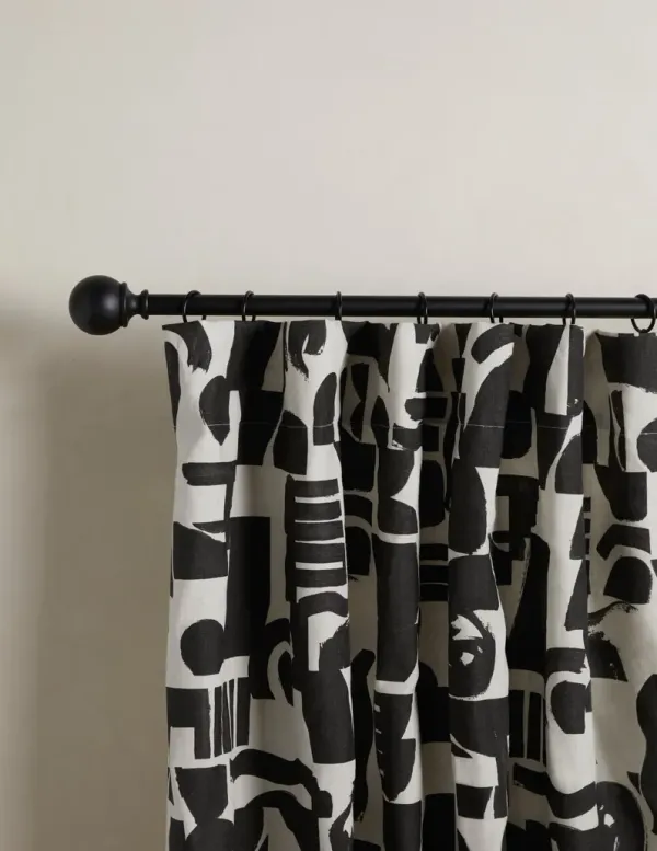 Organic Shapes Linen Curtain Panel by Sarah Sherman Samuel
