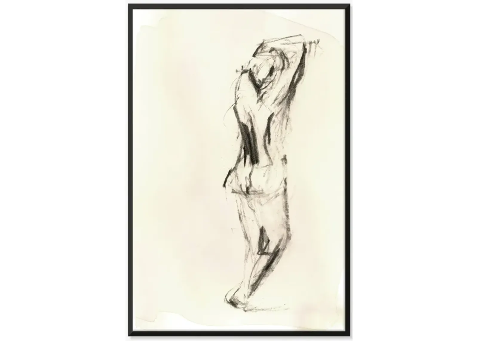 Charcoal Nudes 3 Wall Art by ZBC House