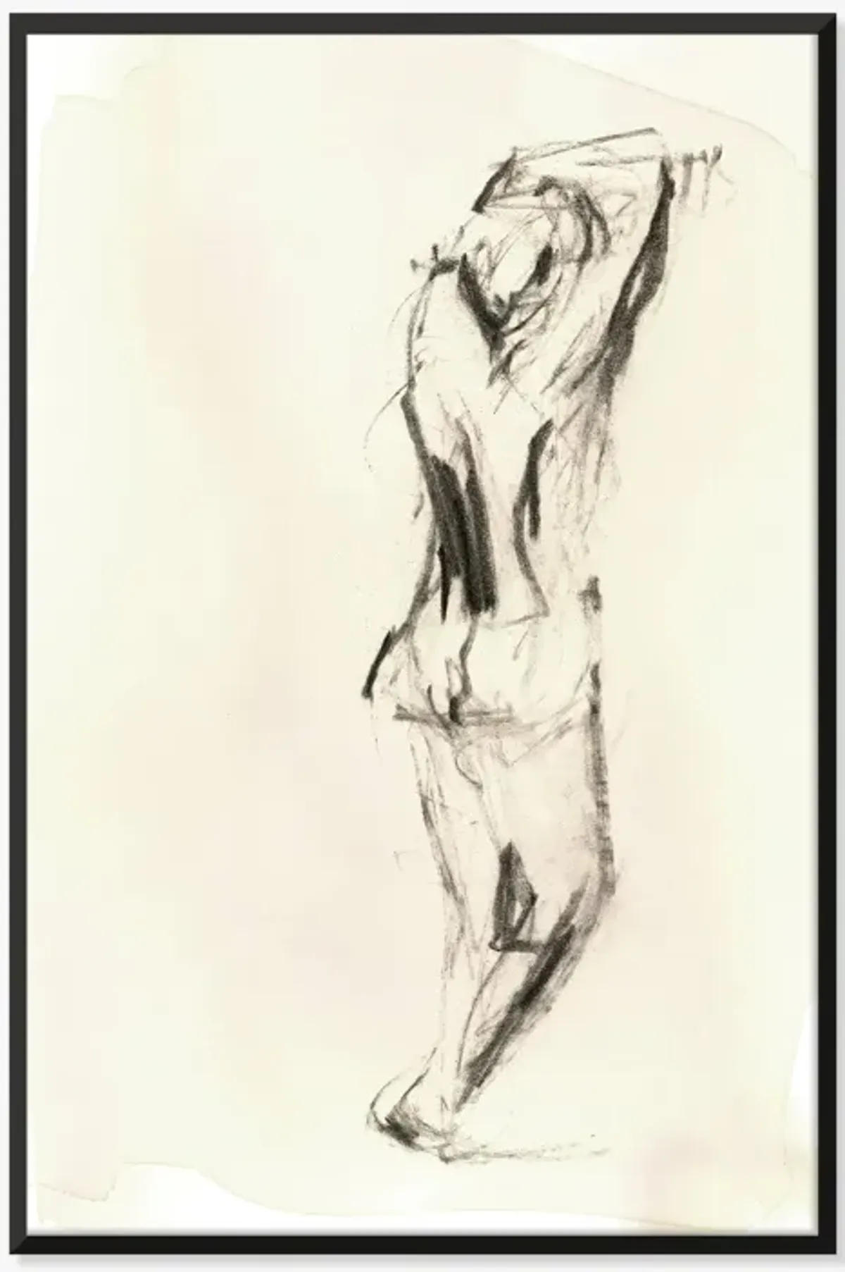 Charcoal Nudes 3 Wall Art by ZBC House