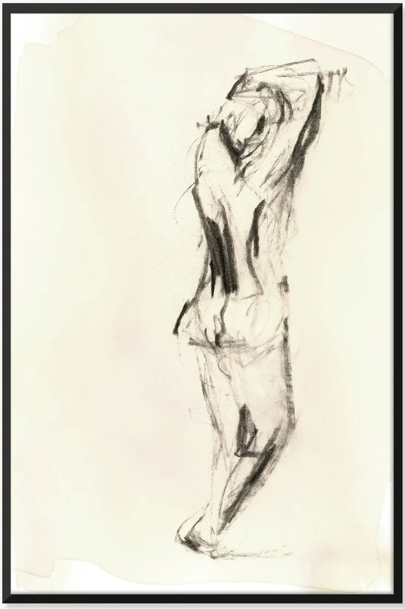 Charcoal Nudes 3 Wall Art by ZBC House
