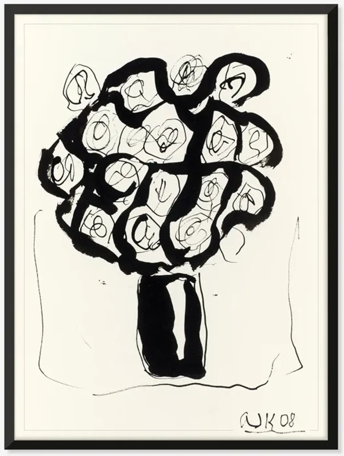 Ink Flower 5 Wall Art by Arthur Krakower
