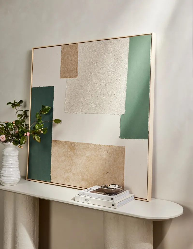 Patchwork Green Wall Art by Visual Contrast