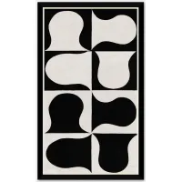 Black and White Abstract Series B Long Print by Paule Marrot