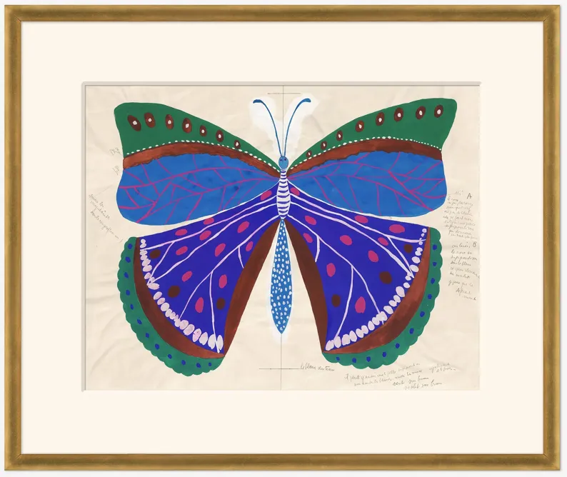 Blue Butterfly Print by Paule Marrot