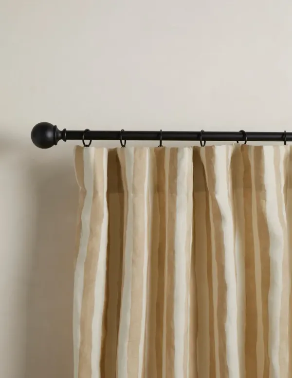 Painterly Stripe Linen Curtain Panel by Sarah Sherman Samuel