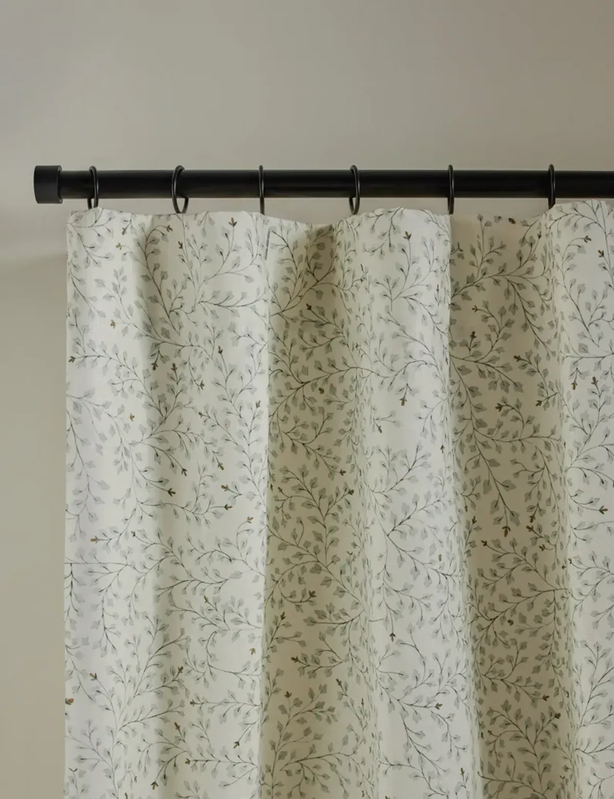 Dainty Leaves Linen Curtain Panel by Rylee + Cru