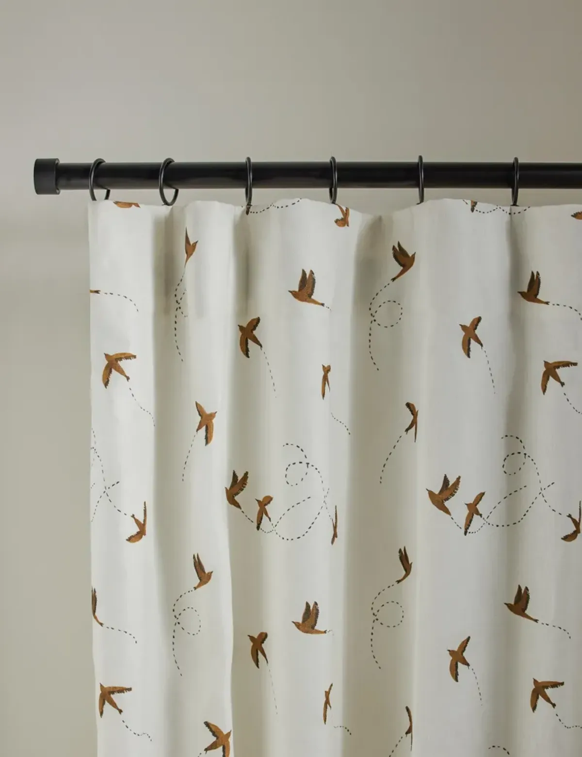 Sparrow Linen Curtain Panel by Rylee + Cru