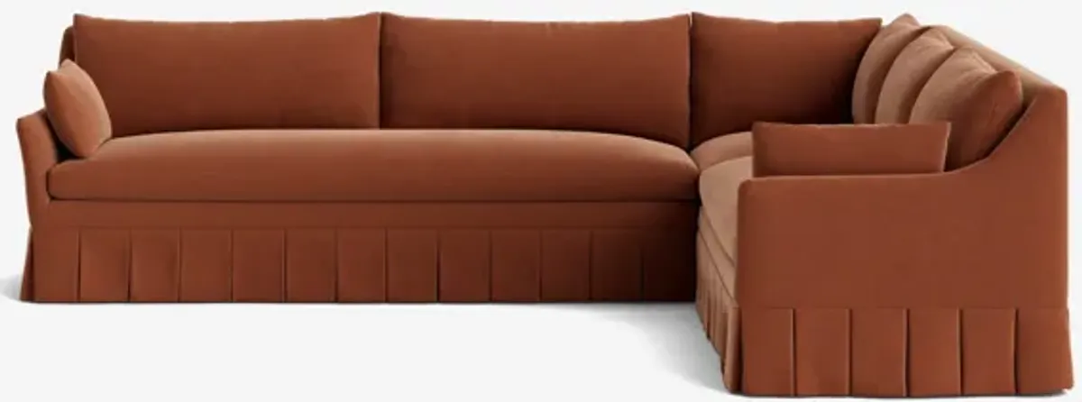 Portola Pleated Sectional Sofa