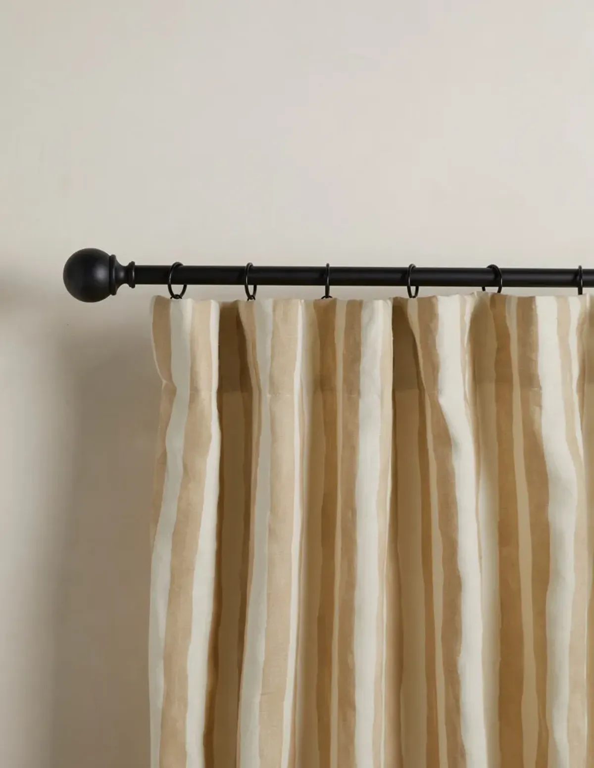 Painterly Stripe Linen Curtain Panel by Sarah Sherman Samuel