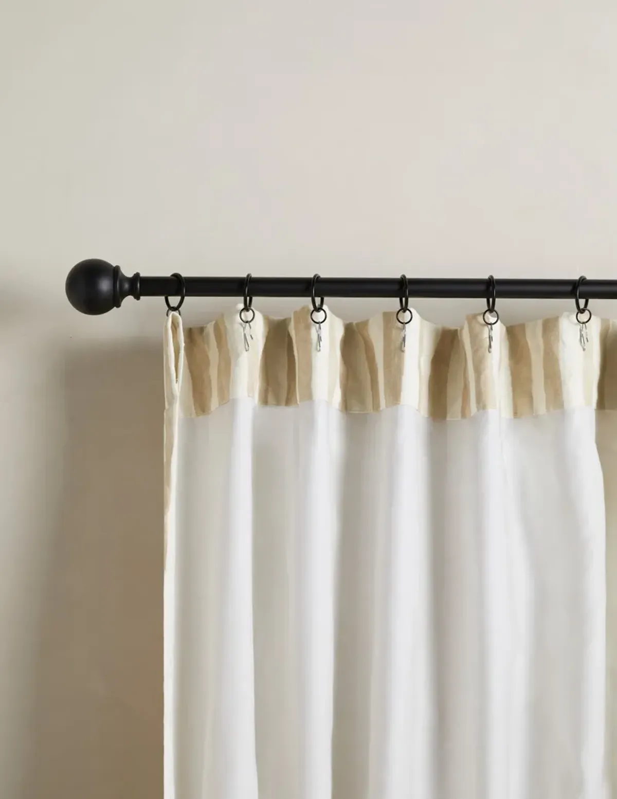 Painterly Stripe Linen Curtain Panel by Sarah Sherman Samuel