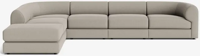 Sergio Modular Corner Sectional Sofa With Ottoman