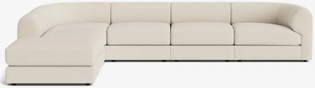 Sergio Modular Corner Sectional Sofa With Ottoman