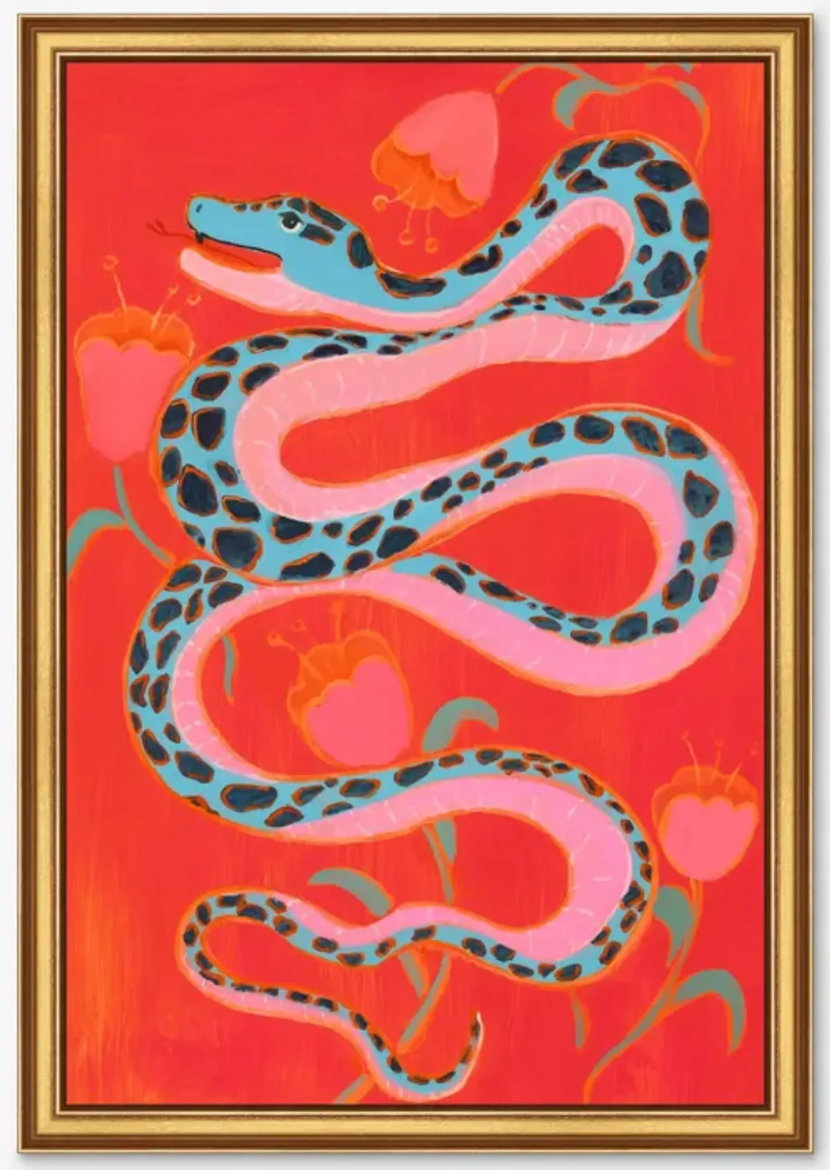 Happy is Happy Snake Wall Art by Sena Zander