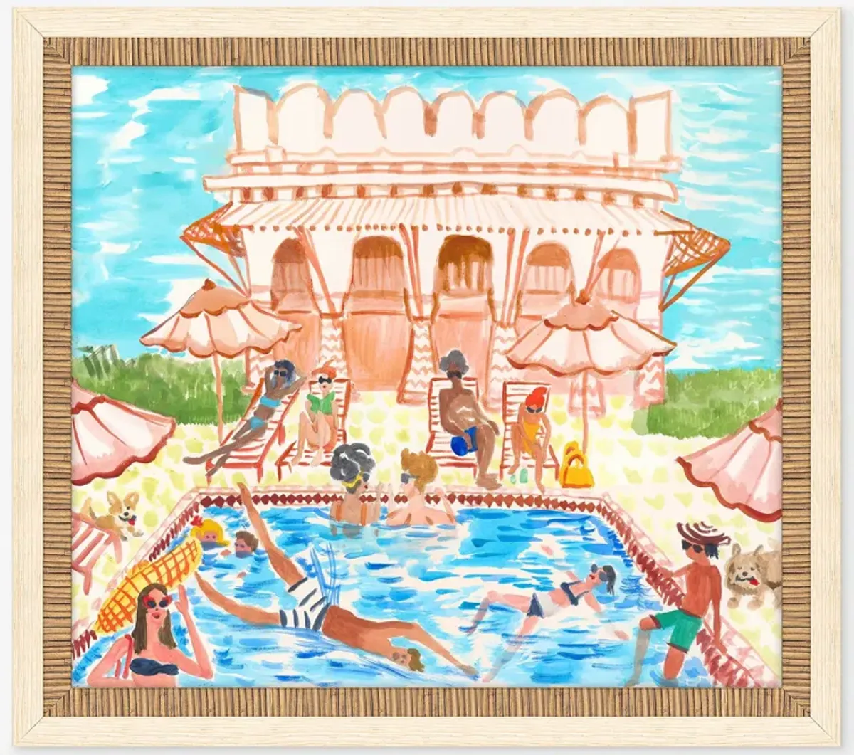 Poolside Play Wall Art by Eli Franz