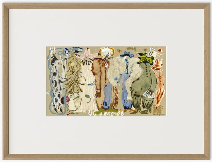 Blue Eyed Snake Woman Wall Art by Caroline Pinney