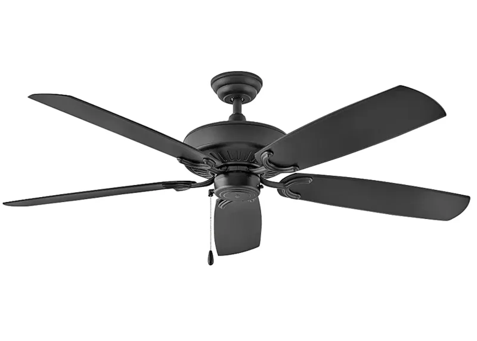 60" Hinkley Oasis 5-Blade Matte Black Pull Chain Ceiling Fan