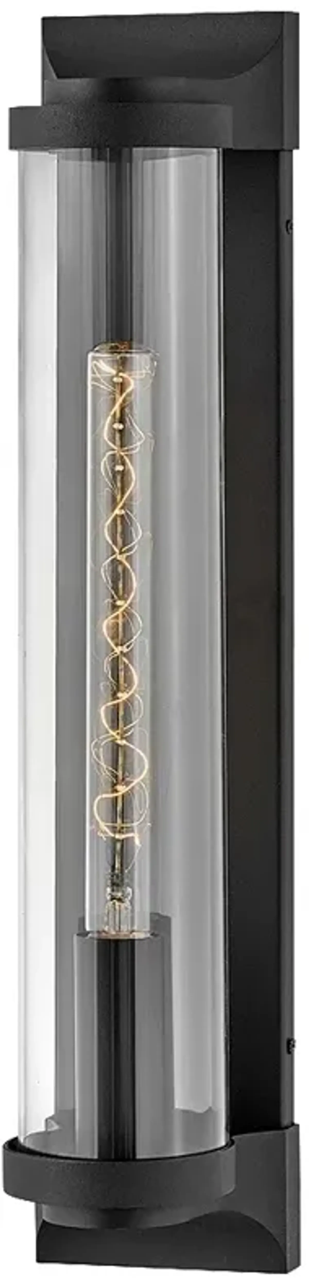 Hinkley Pearson 22" High Modern Black and Glass Outdoor Wall Light