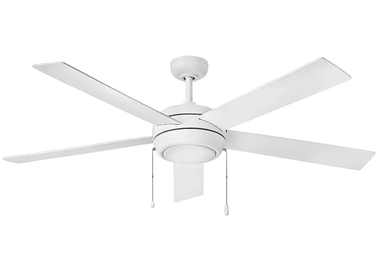 60" Hinkley Croft Chalk White Indoor Pull-Chain LED Ceiling Fan