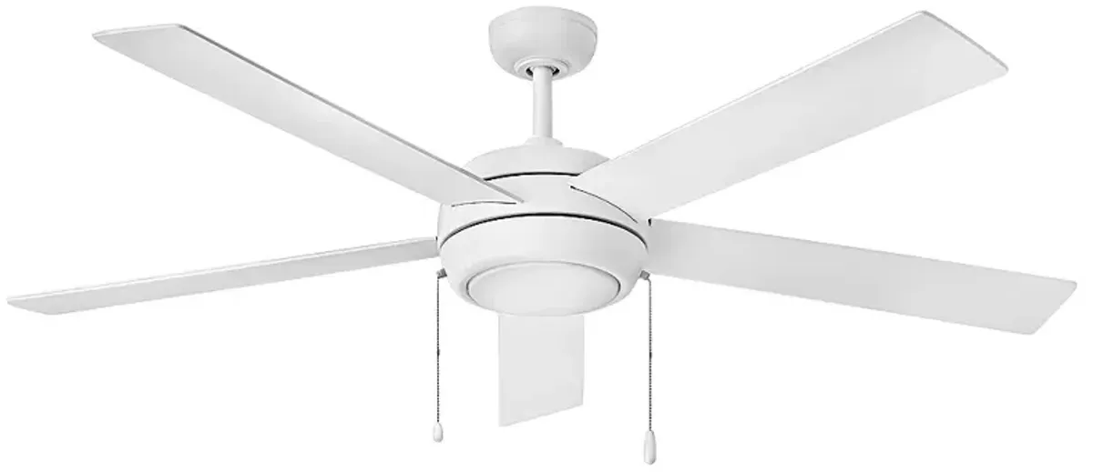 60" Hinkley Croft Chalk White Indoor Pull-Chain LED Ceiling Fan