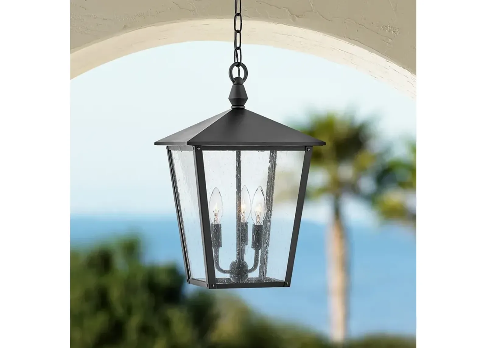 Hinkley Huntersfield 17 3/4" High Black Outdoor Lantern Hanging Light