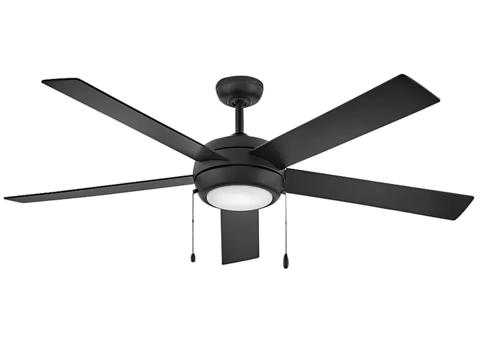 60" Hinkley Croft Matte Black Indoor Pull-Chain LED Ceiling Fan