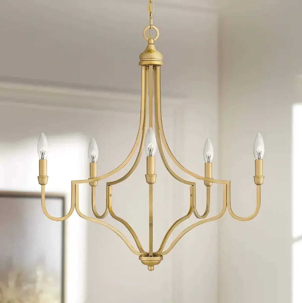 Mabel 5-Light Light Gold Chandelier