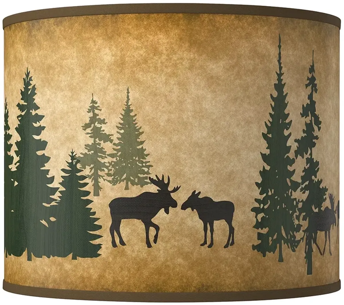 Moose Lodge Giclee Round Drum Lamp Shade 14x14x11 (Spider)