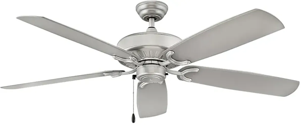 60" Hinkley Oasis Brushed Nickel 5-Blade Ceiling Fan with Pull Chain