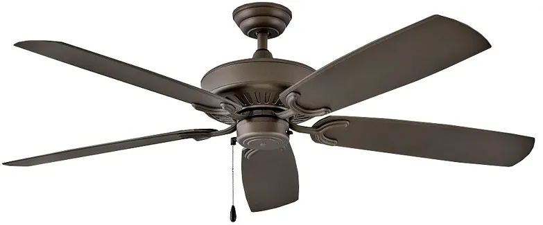 60" Hinkley Oasis Bronze 5-Blade Ceiling Fan with Pull Chain