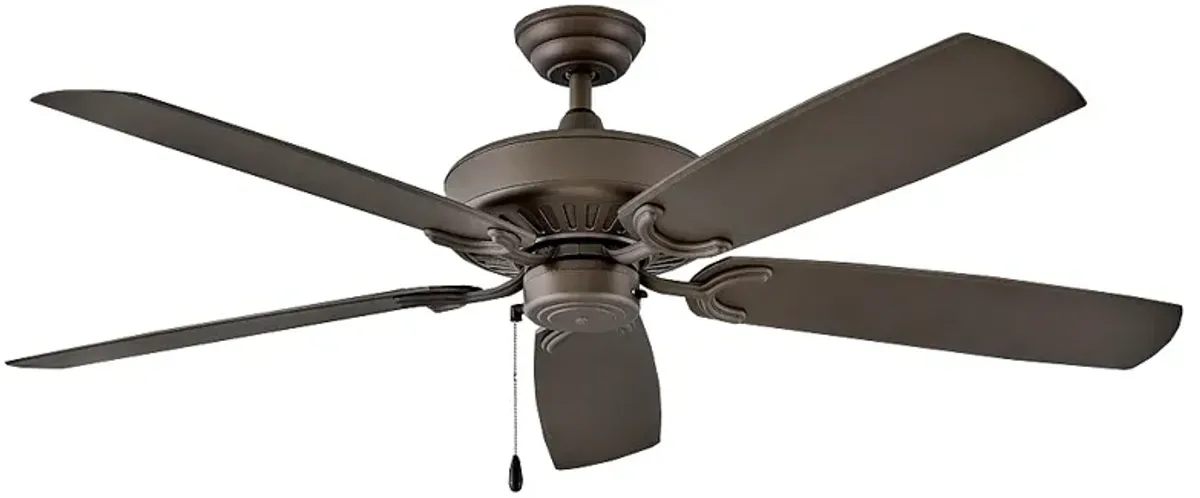 60" Hinkley Oasis Bronze 5-Blade Ceiling Fan with Pull Chain