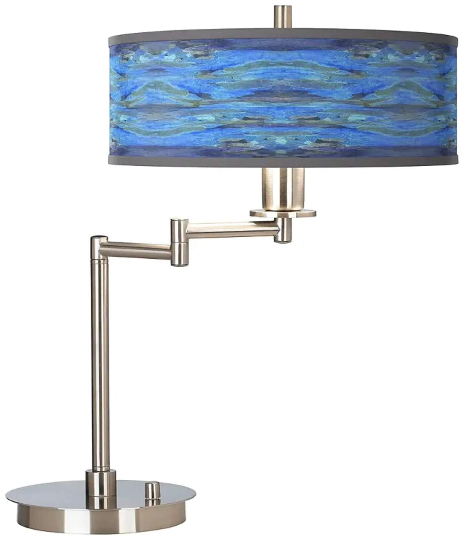 Giclee Gallery 20 1/2" Oceanside Blue Swing Arm LED Desk Lamp