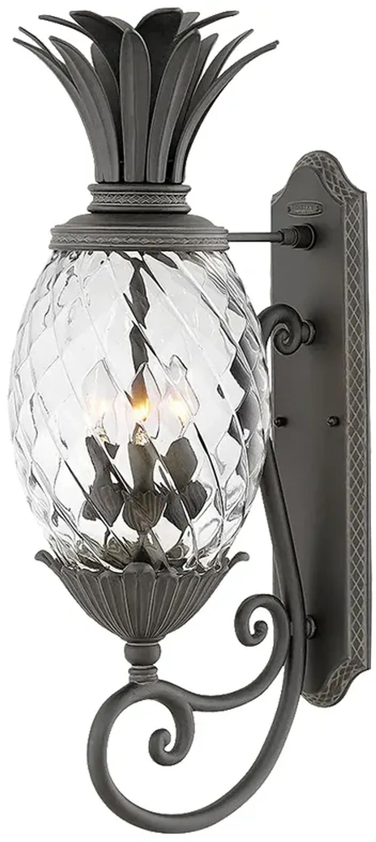 Hinkley Plantation 28" High Pineapple Clear Glass Outdoor Wall Light