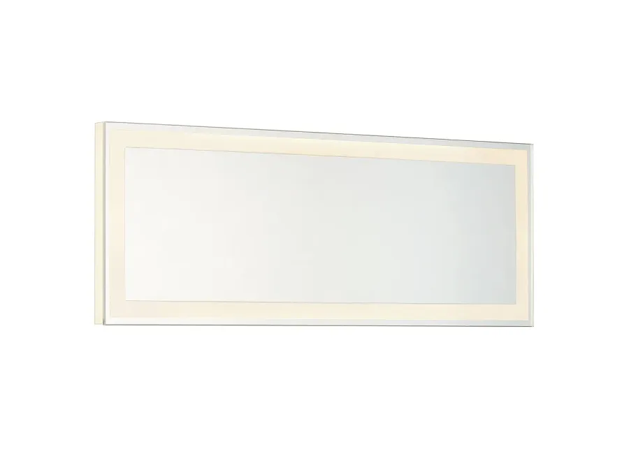 Degare White 18" x 6 3/4" LED Backlit Wall Mirror