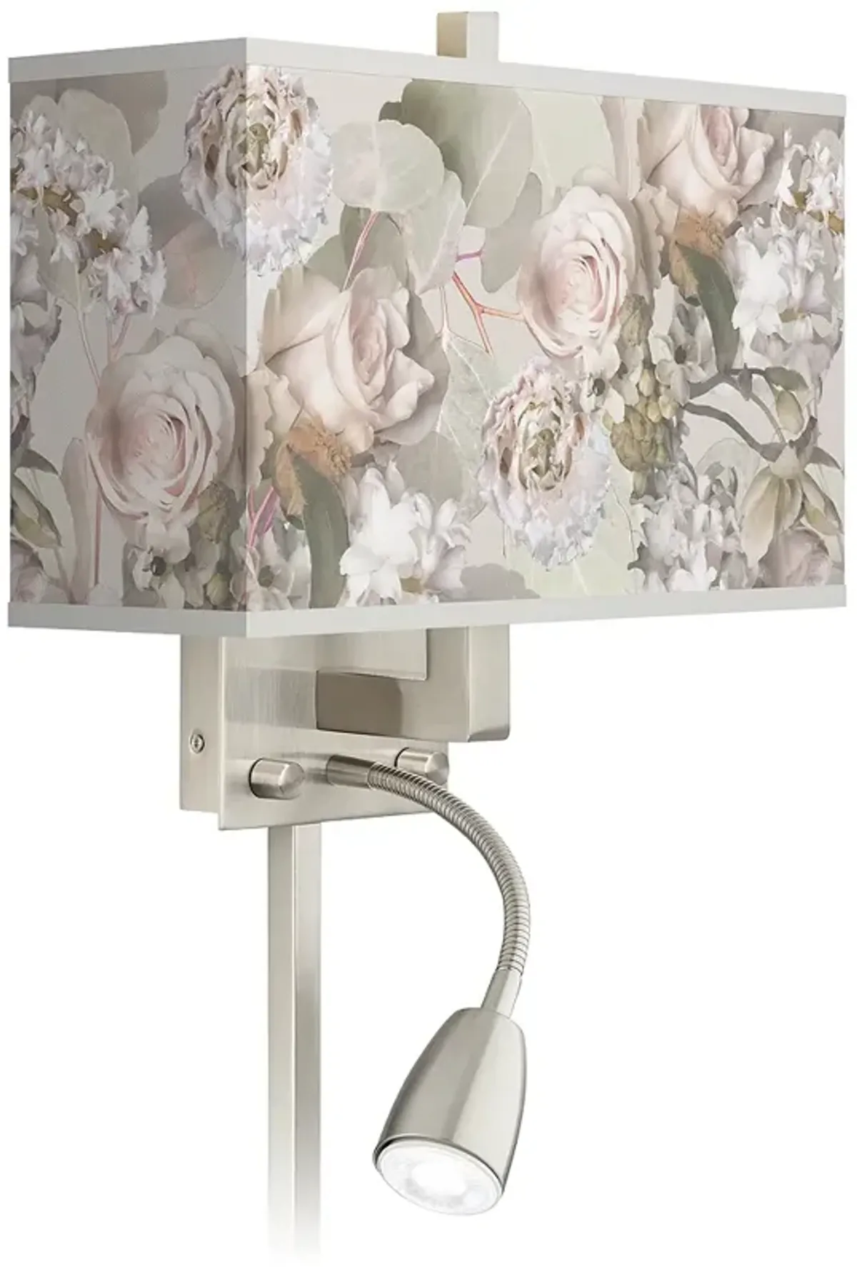 Giclee Glow 13 1/2" Rosy Blossoms LED Reading Light Plug-In Sconce