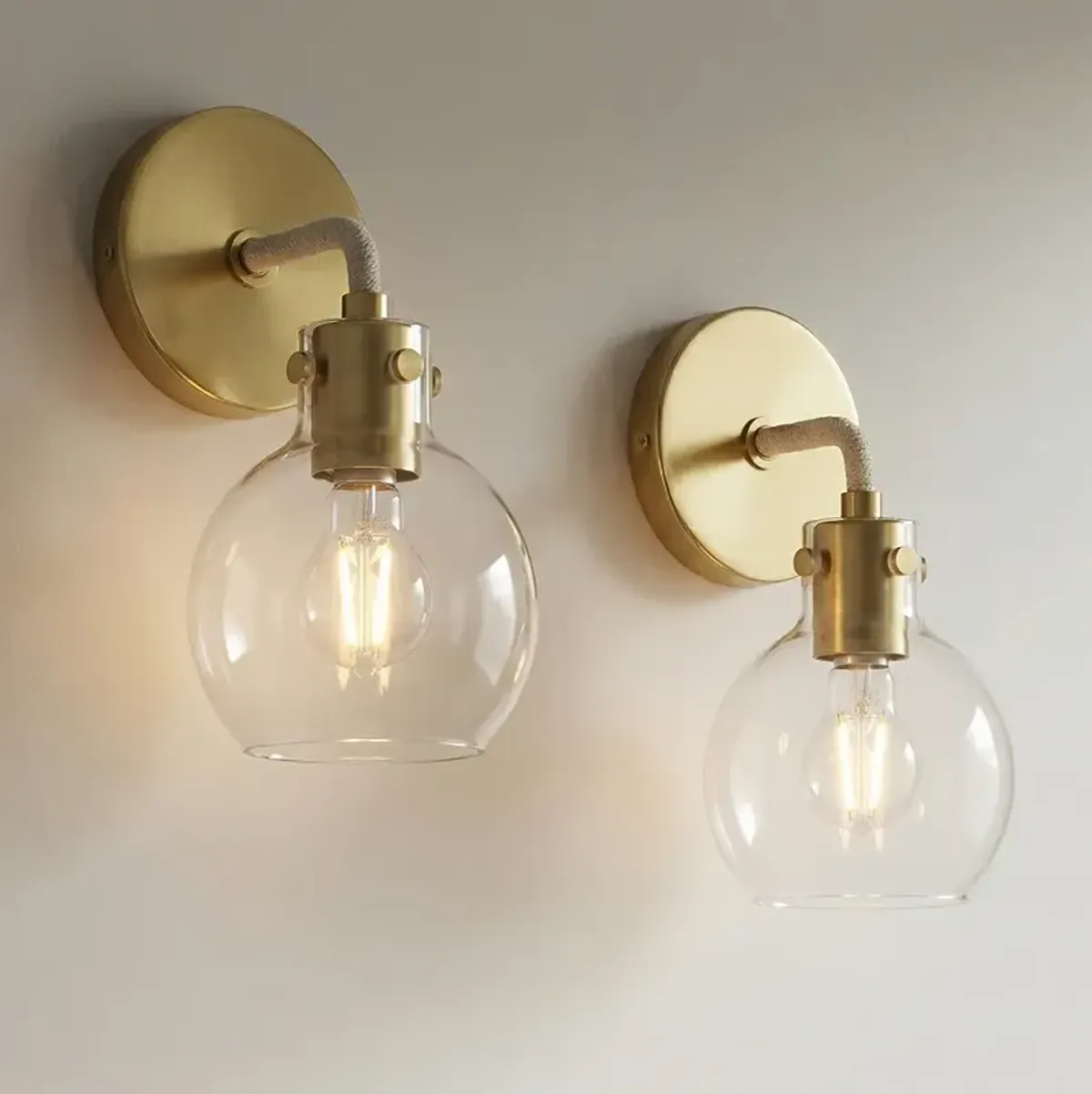 Possini Euro Wicander 11 1/4" High Antique Brass Wall Sconce Set of 2