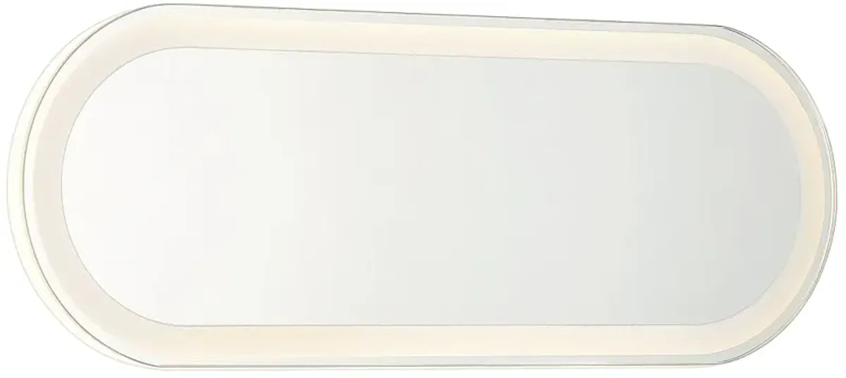 Castilion White 18" x 6 3/4" LED Backlit Wall Mirror