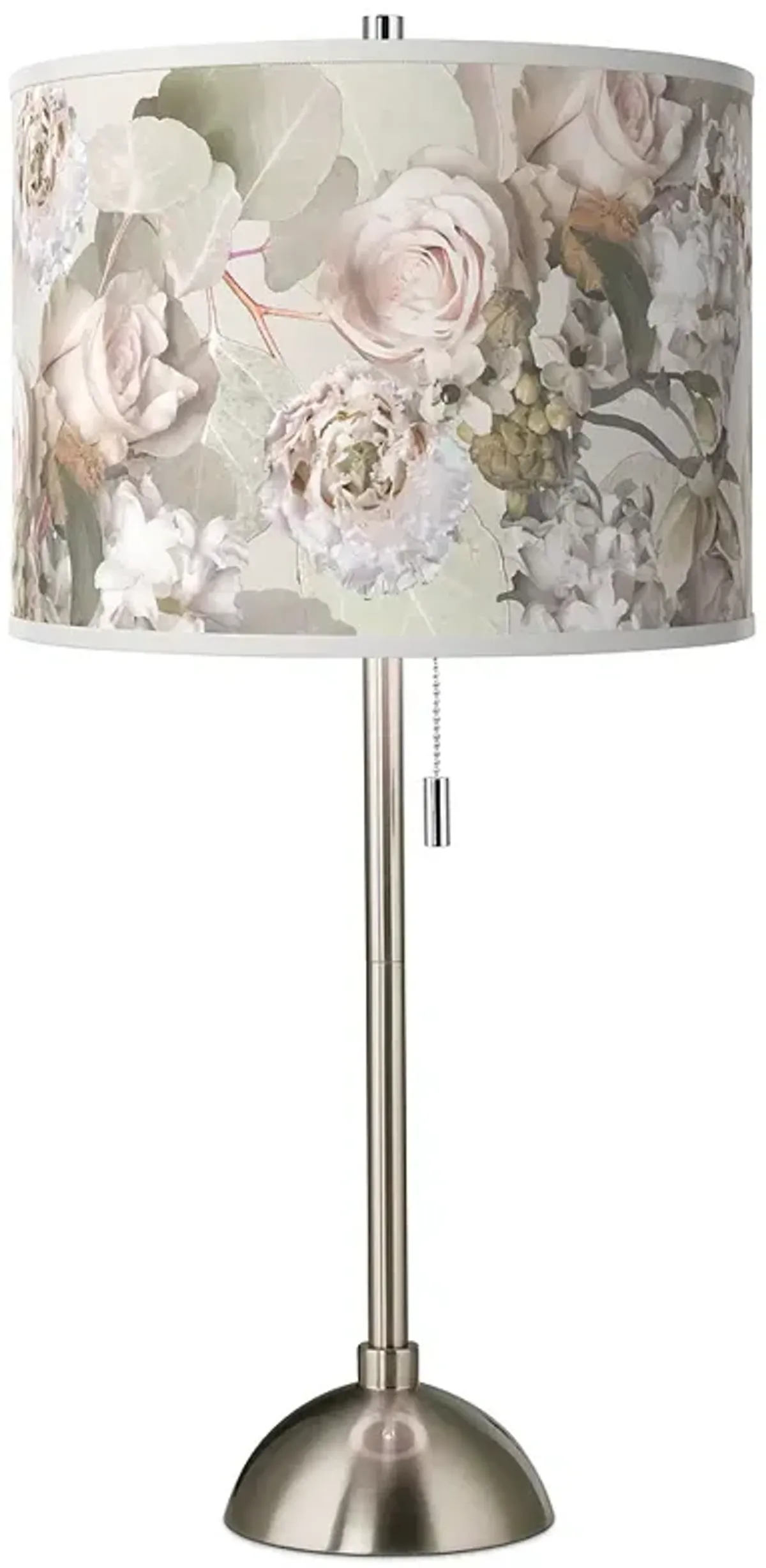 Giclee Gallery Rosy Blossoms 28" High Giclee Brushed Nickel Table Lamp