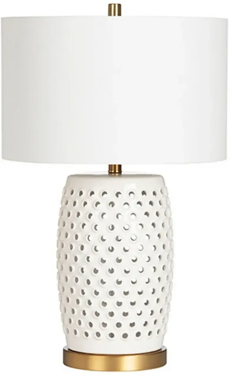 Crestview Collection Jameson Multihole Ceramic Table Lamp with Nightlight