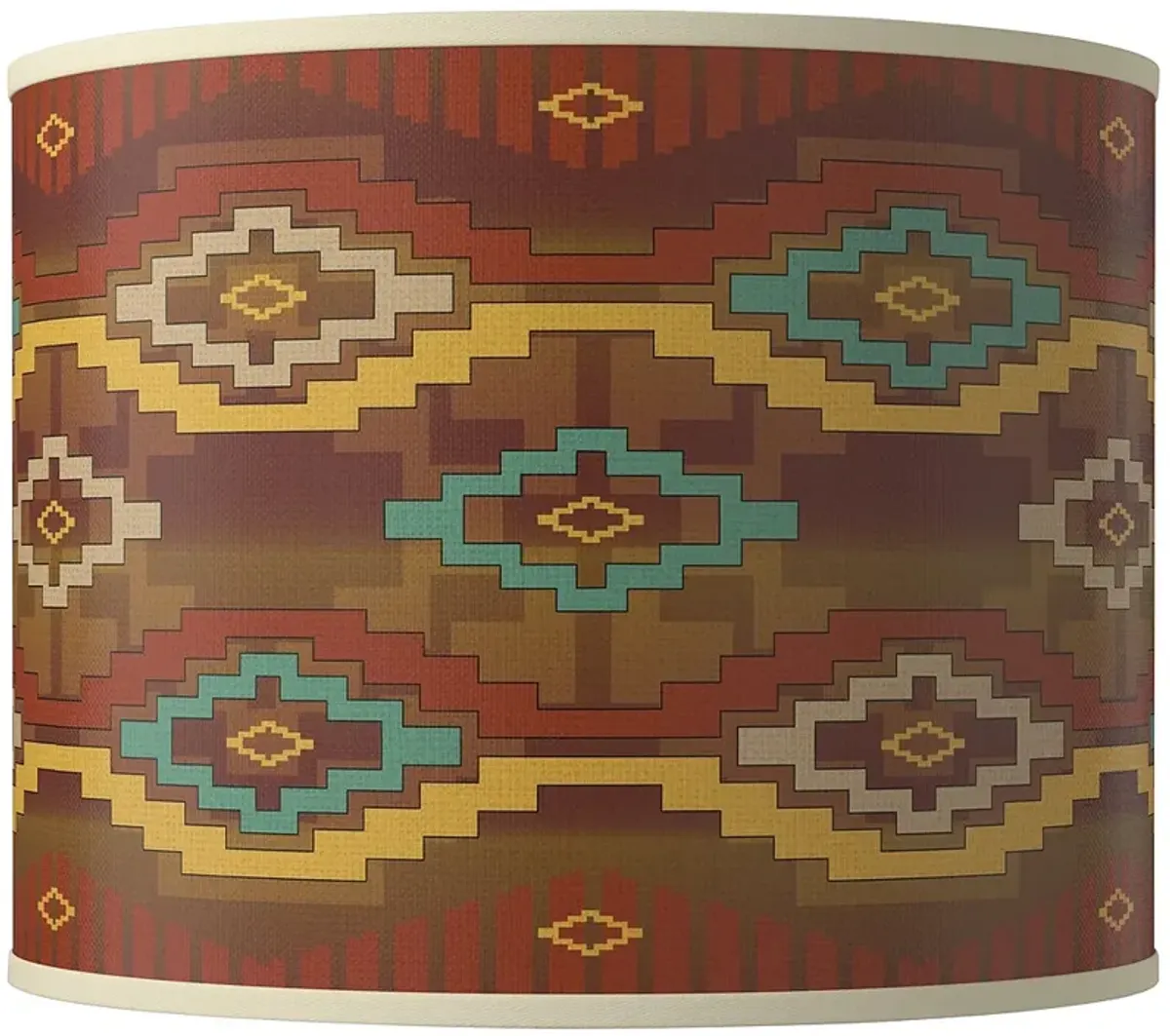 Southwest Sienna Giclee Round Drum Lamp Shade 14x14x11 (Spider)