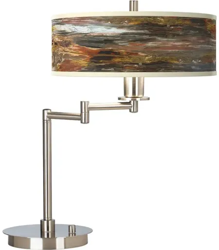 Giclee Gallery 20 1/2" Embracing Change Giclee CFL Swing Arm Desk Lamp