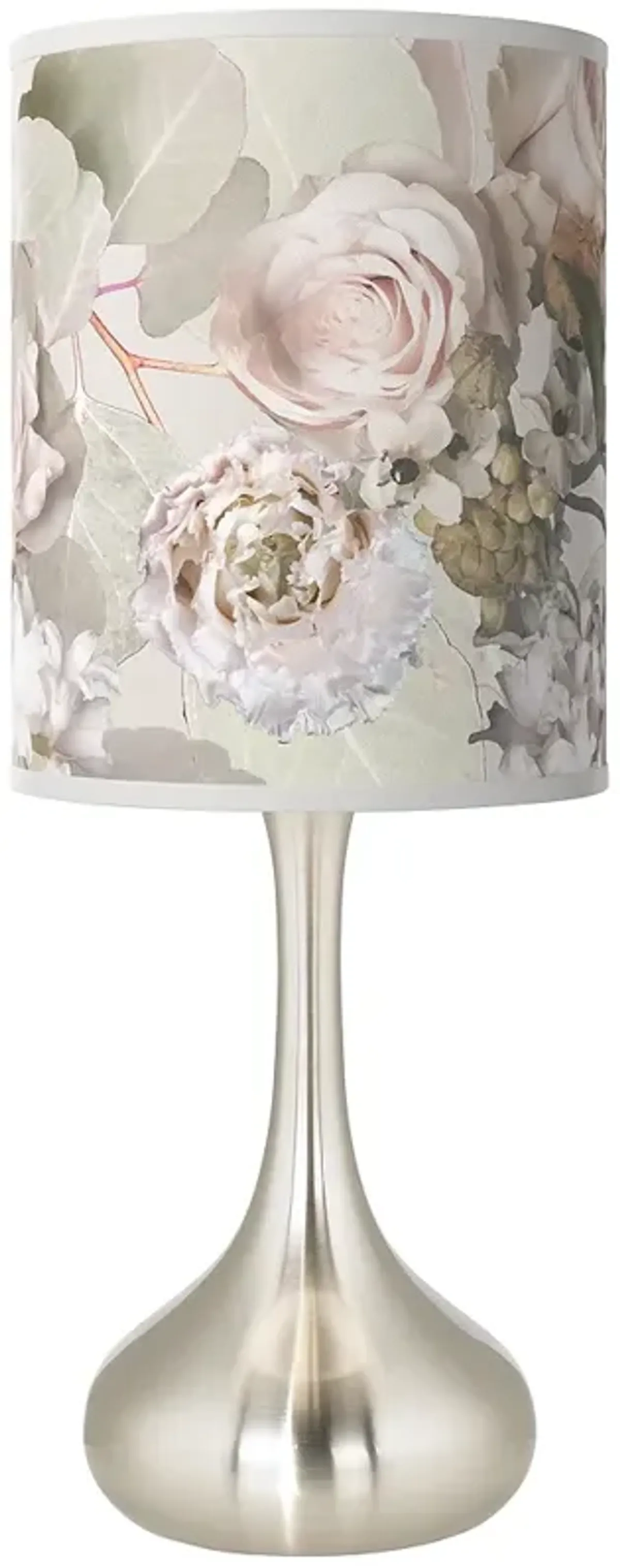 Giclee Glow Rosy Blossoms Giclee 23 1/2" High Droplet Table Lamp