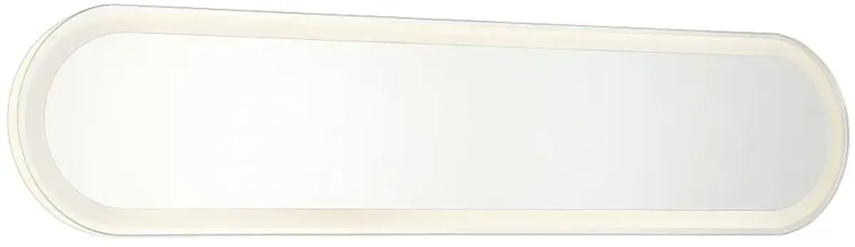 Castilion White 30" x 6 3/4" LED Backlit Wall Mirror