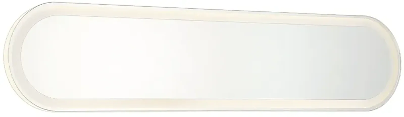 Castilion White 30" x 6 3/4" LED Backlit Wall Mirror