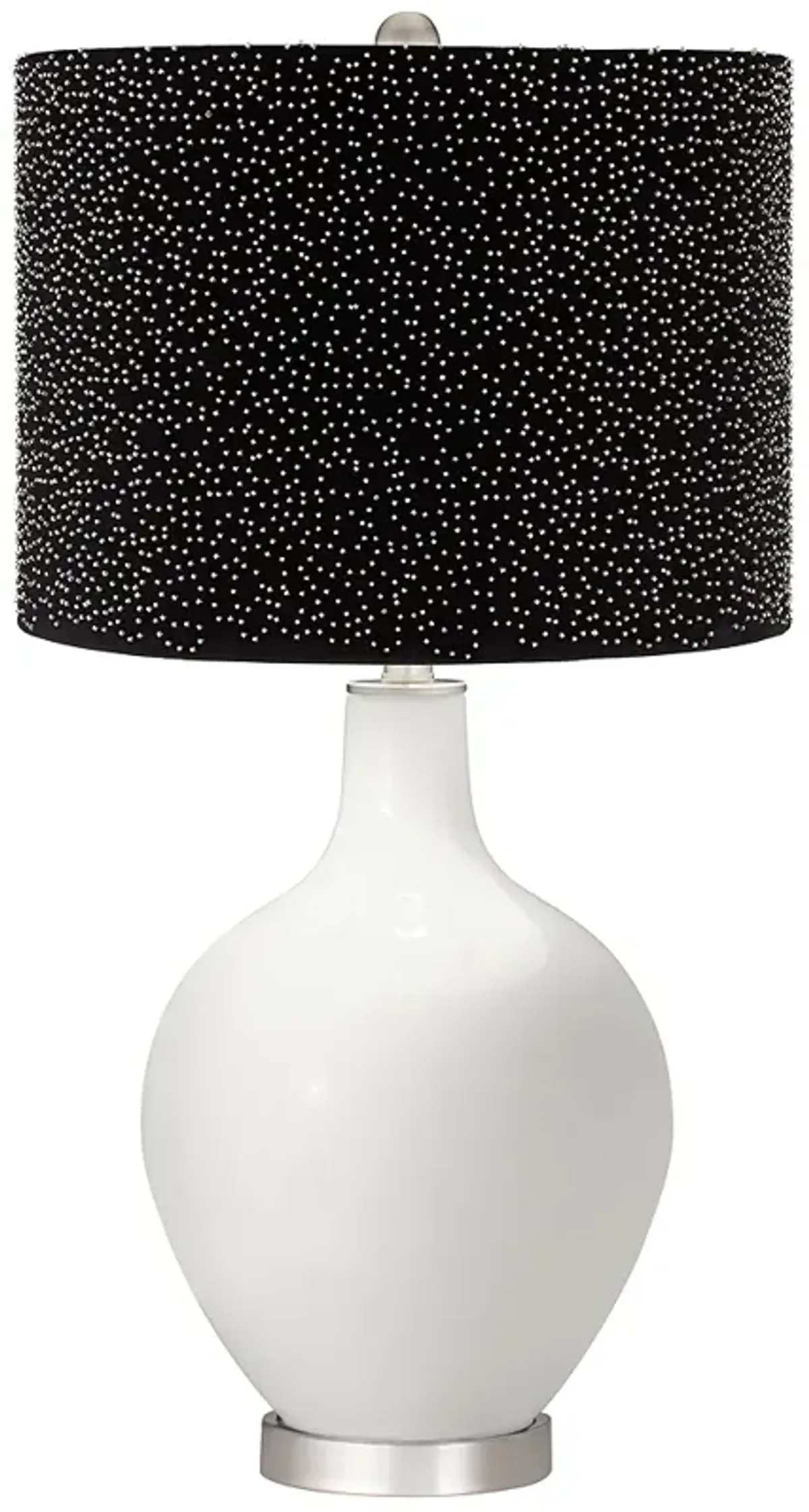 Color Plus Ovo 28 1/2" Black Gold Shade Winter White Table Lamp