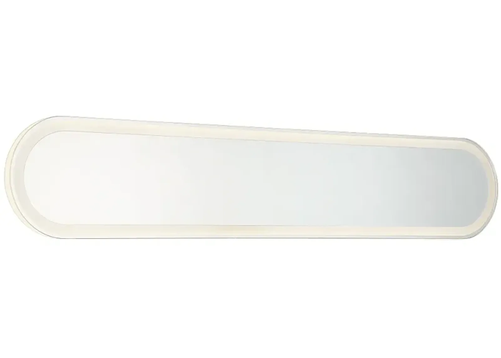 Castilion White 36" x 6 3/4" LED Backlit Wall Mirror