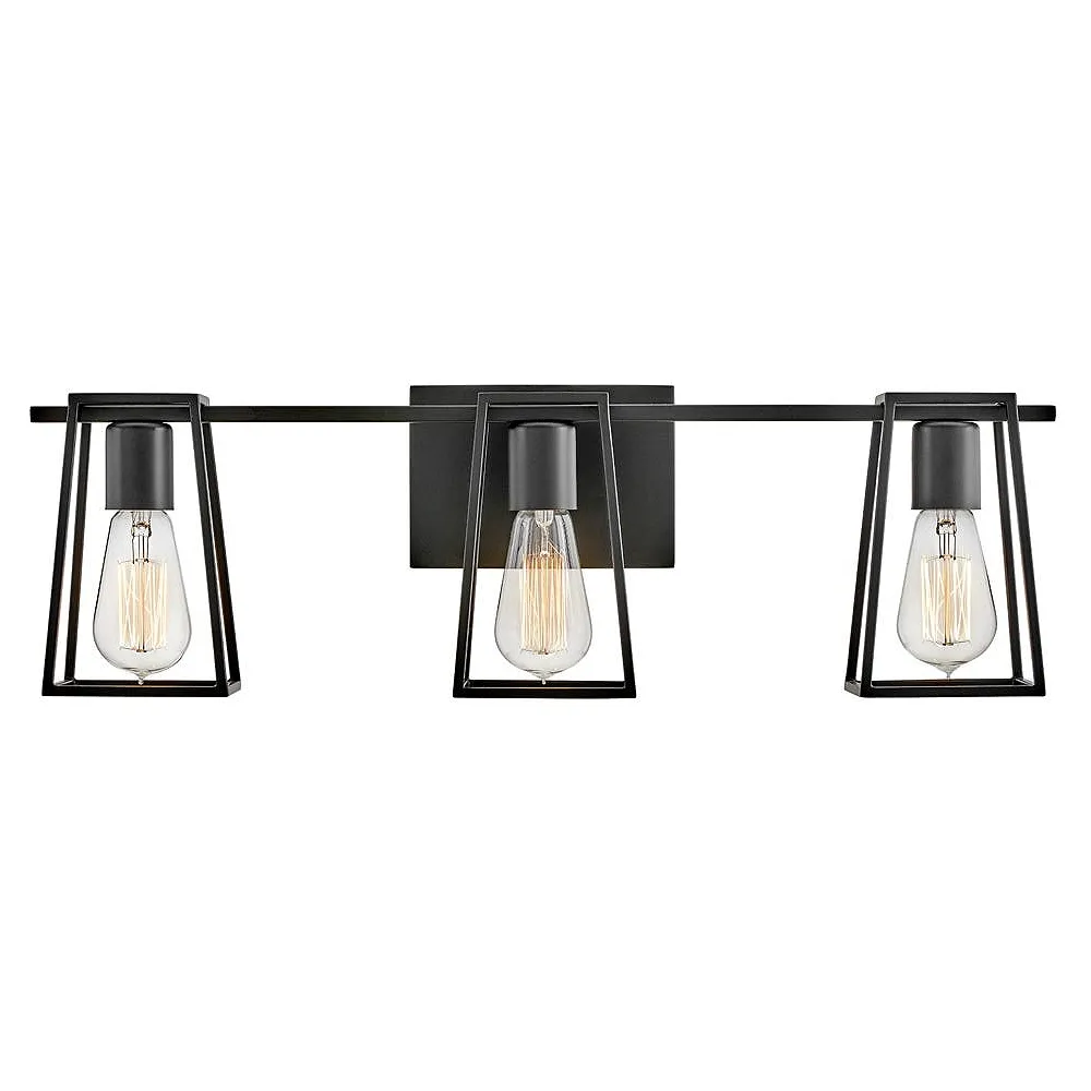 Hinkley - Bath Filmore Three Light Vanity- Black