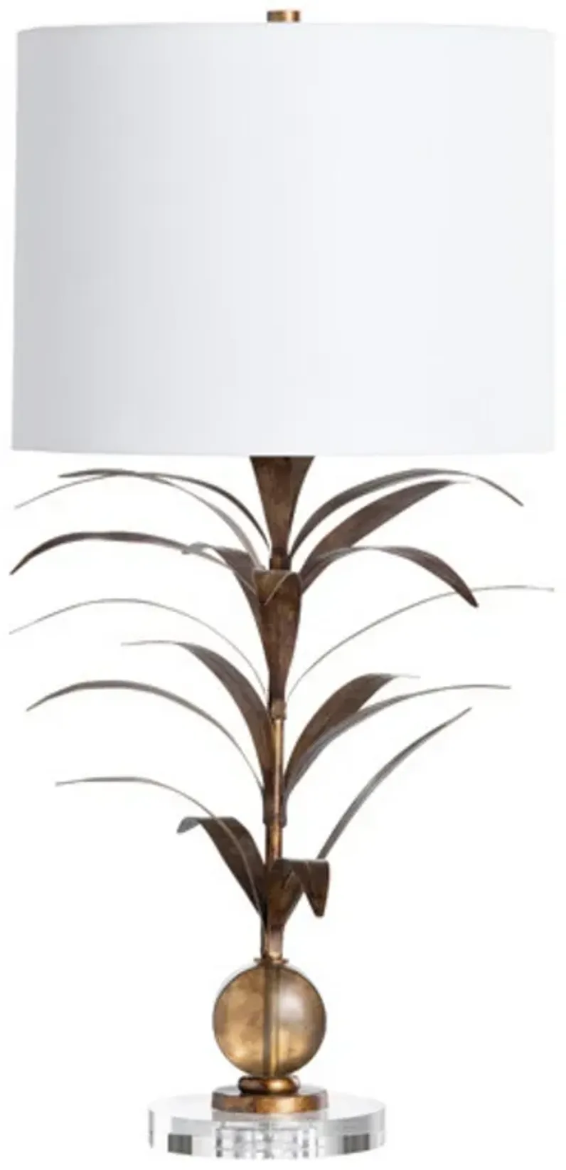 Crestview Collection Mandalay 31.8" Palm Fronds Metal Table Lamp