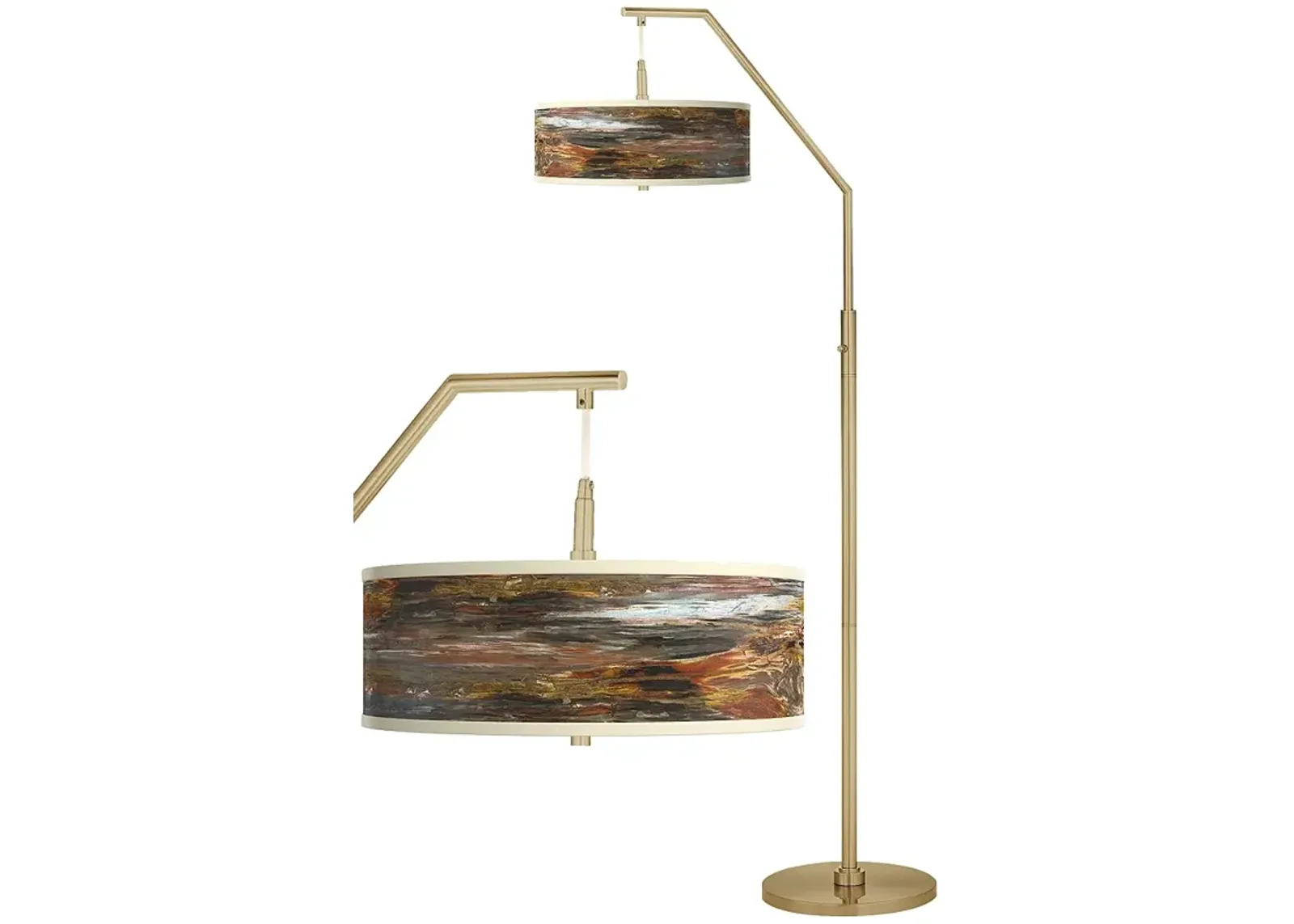 Embracing Change Giclee Warm Gold Arc Floor Lamp